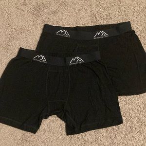 Pair of merino tech boxer briefs. Size medium. Color black. New with no tags.